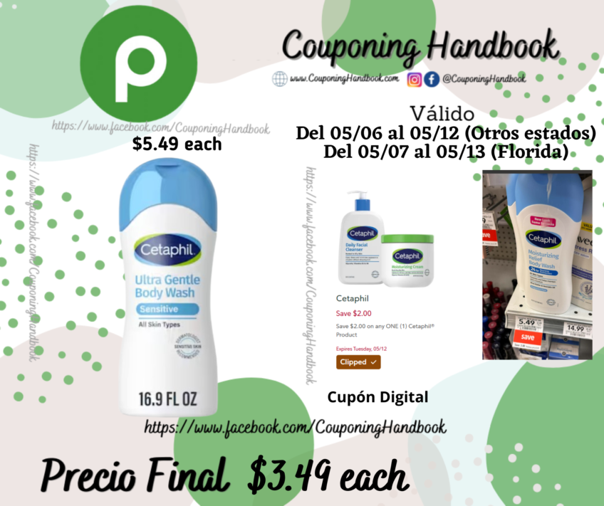 Cetaphil Ultra Gentle Body Wash 16.9 fl oz por $3.49