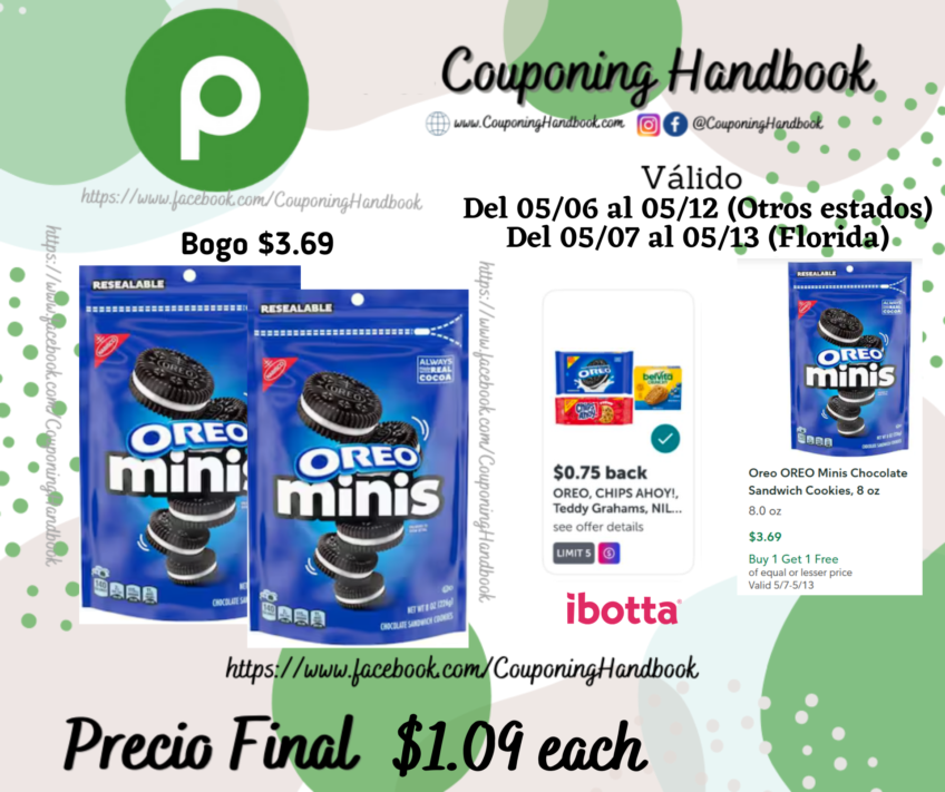 Oreo OREO Minis Chocolate Sandwich Cookies, 8 oz por $1.09