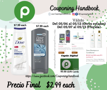 Dove Body Wash por $2.99