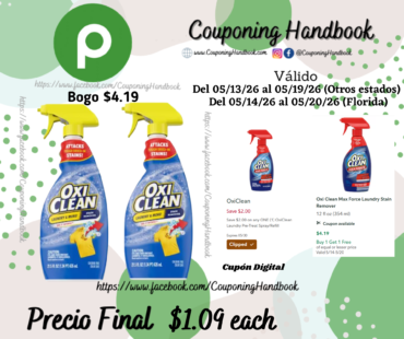 Oxi Clean Stain Remover por $1.09