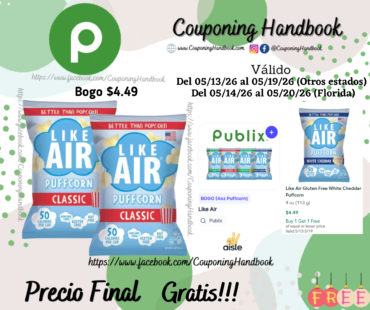 02 Like Air Gluten Free Classic Puffcorn 4 oz Gratis