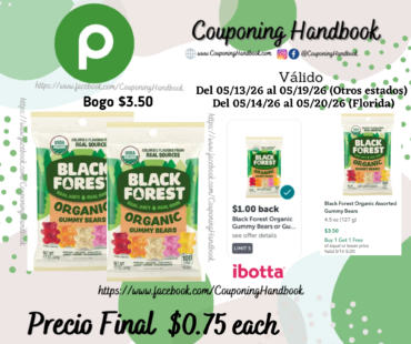Black Forest Organic Assorted Gummy Bears por $0.75