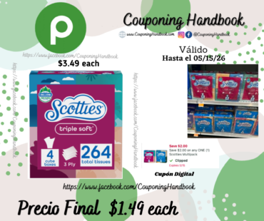 Scotties Facial Tissue Triple Soft 4 ct por $1.49