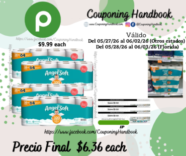 Angel Soft Bathroom Tissue, Unscented, Mega Rolls, 2-Ply por $6.36