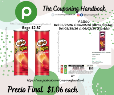 Pringles Potato Crisps Chips Original, Lunch Snacks por $1.06