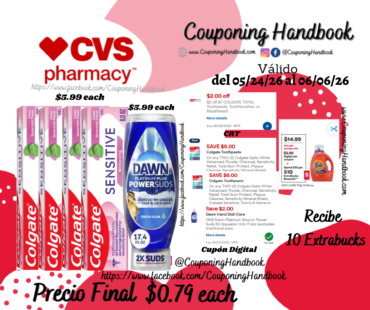 04 Colgate Toothpaste y 01 Dawn Platinum por $3.95