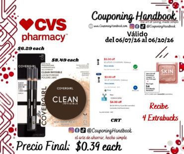 Productos Covergirl por $0.39
