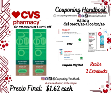 Hello Floride Free Toothpaste, Superfresh Spearmint, 5 OZ por $1.62