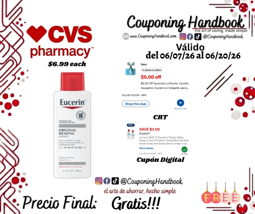 Eucerin Original Lotion, 5 OZ Gratis