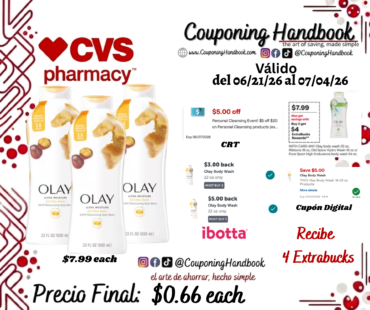 Olay Ultra Moisture Body Wash, Shea Butter, 22 OZ por $0.66