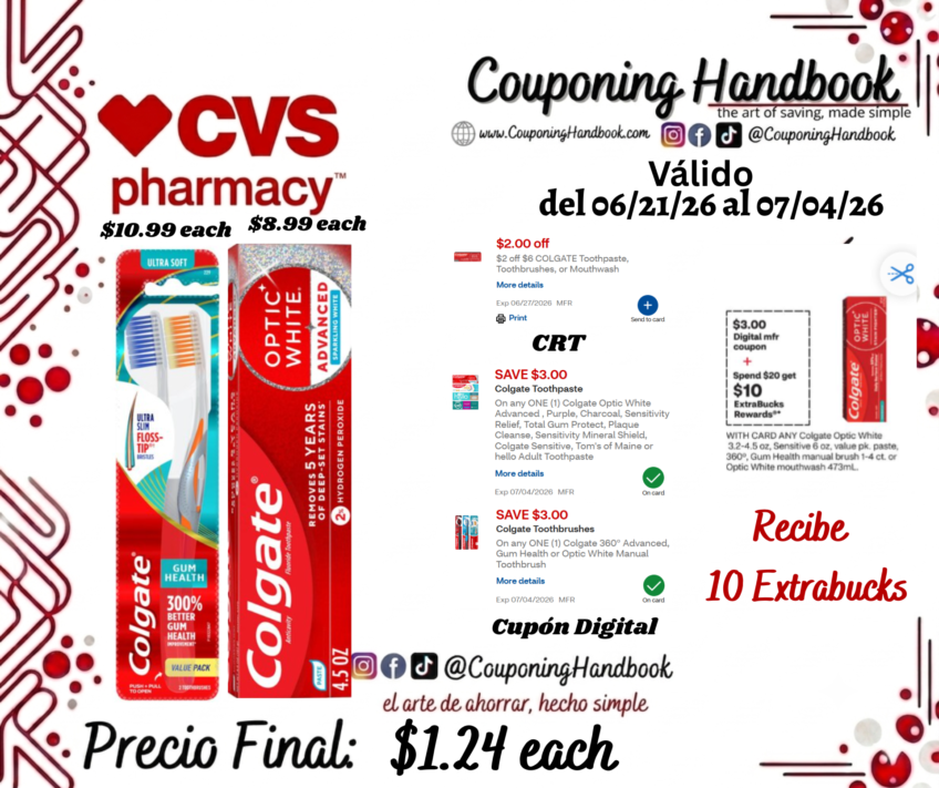 Productos Colgate por $1.24