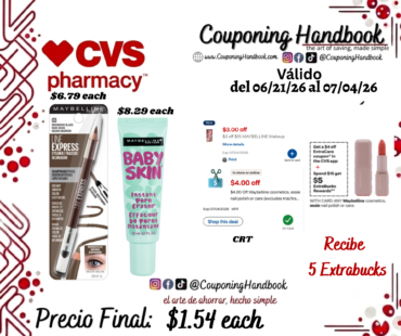 Productos Maybelline por $1.54
