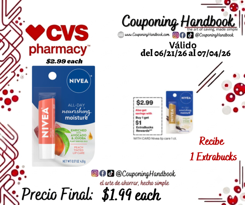 Nivea Lip Care por $1.99