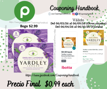 Yardley London Bath Bar, Nourishing, English Lavender por $0.99