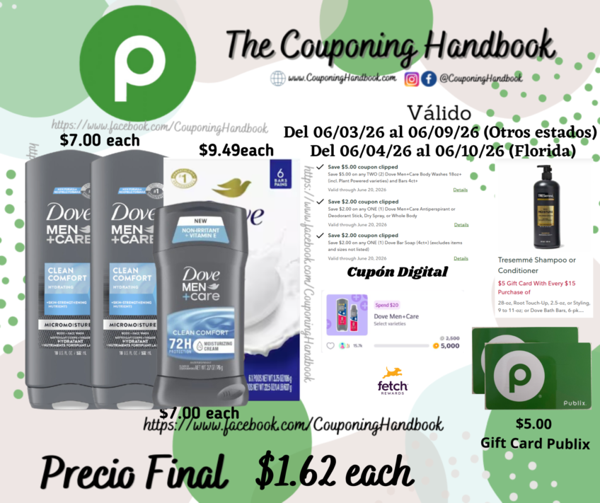 Productos Dove por $1.62 después de Fetch Rewards