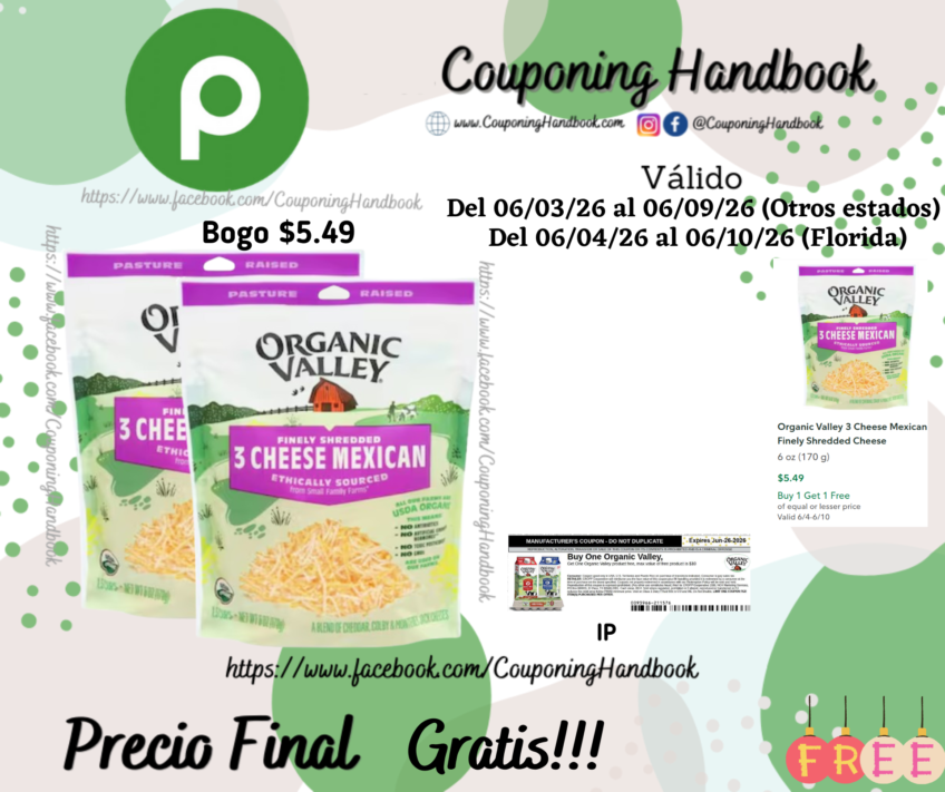 02 Organic Valley 3 Cheese Mexican Finely Shredded Cheese Gratis