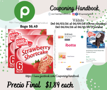 Good Humor Frozen Dairy Dessert Bars Strawberry Shortcake 6 Bars por $1.89