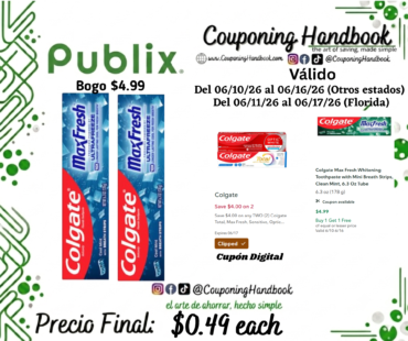 Colgate Max Fresh Whitening Toothpaste with Mini Breath Strips por $0.49