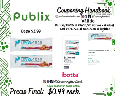 1st Phorm Peanut Butter & Jelly Level-1 Bar por $0.49