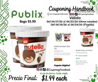 Nutella Ferrero Ice Cream 14.0 fl oz por $1.99