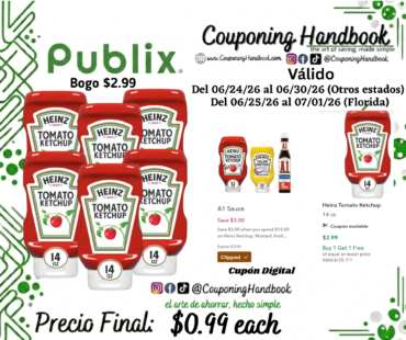 Heinz Tomato Ketchup 14 oz por $0.99