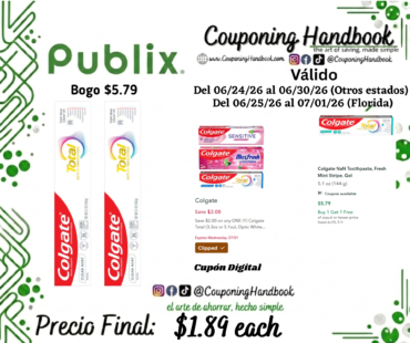 Colgate Total Active Prevention Clean Mint Toothpaste 5.1 oz por $1.89
