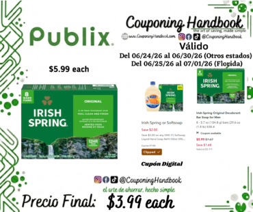 Irish Spring Original Deodorant Bar Soap for Men por $3.99