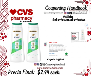 Dove Body Wash, Pablo Santo & Sage, 20 OZ por $2.99