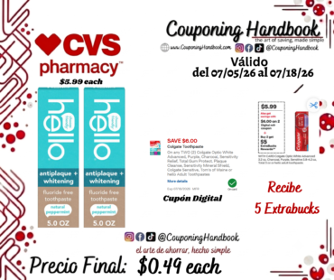 Hello Antiplaque + Whitening Toothpaste, Natural Peppermint, 5 OZ por $0.49