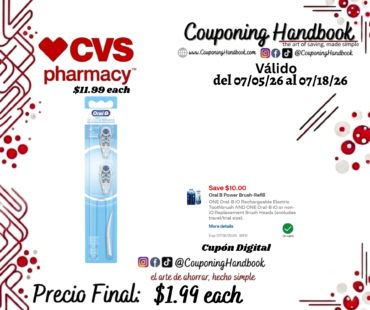 Oral-B Deep Clean Replacement Brush Heads 2 ct por $1.99