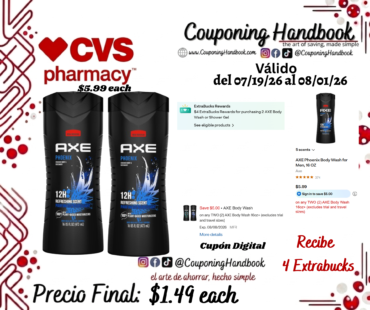 AXE Body Wash for Men 16 OZ por $1.49