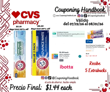 Productos Arm & Hammer Whitening Toothpaste por $1.44