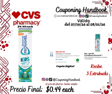 Sensodyne Pronamel Kid’s Fluoride Toothpaste, Bubble Mint, 4 OZ por $0.49