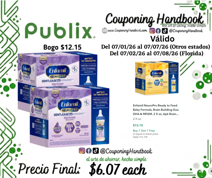 Enfamil NeuroPro Gentlease Ready-to-Feed Baby Formula 6 Count por $6.07