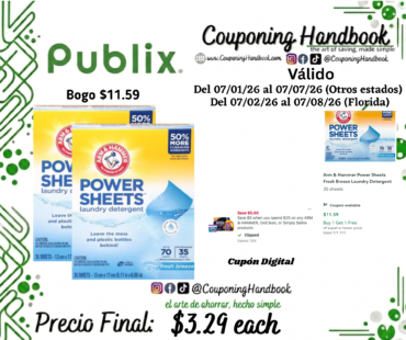 Arm & Hammer Power Sheets Fresh Breeze Laundry Detergent 35 sheets por $3.29