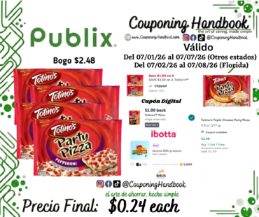 Totino’s Pepperoni Party Pizza 10.2 oz por $0.24