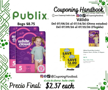 White Cloud Ultra Comfort Diapers por $2.37