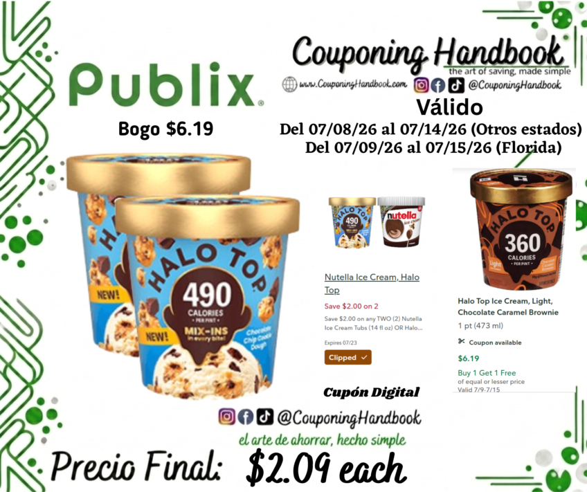 Halo Top Ice Cream por $2.09