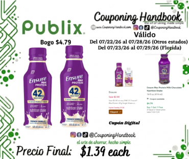 Ensure Max Protein French Vanilla Nutrition Shake por $1.39