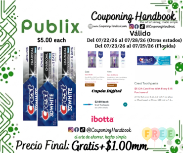 03 Crest 3D White Advanced Charcoal Toothpaste 3.3 oz Gratis