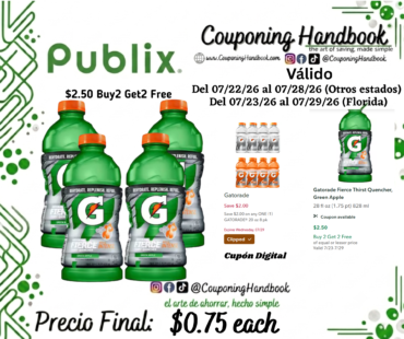 Gatorade Fierce Thirst Quencher, Green Apple 28 fl oz por $0.75