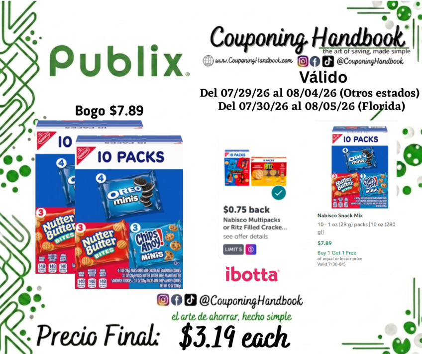 Nabisco Snack Mix por $3.19