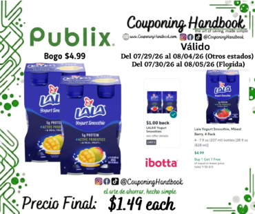 Lala Yogurt Smoothies 4 Pack por $1.49
