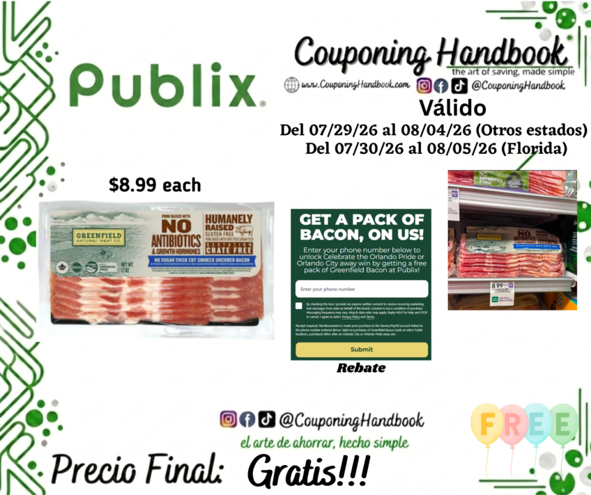 Greenfield Natural* Meat Co. No Sugar Thick Cut Smoked Uncured Bacon 12.0 oz Gratis