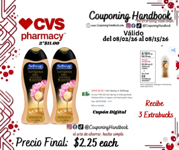 Softsoap Body Wash 20 OZ por $2.25