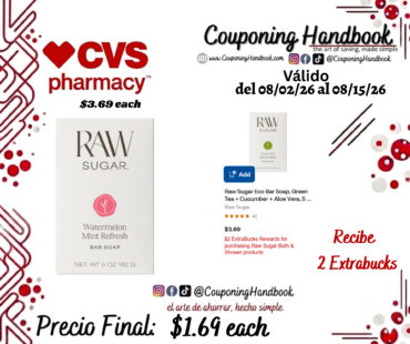 Raw Sugar Eco Bar Soap, Watermelon + Fresh Mint, 5 OZ por $1.69