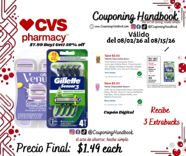 Productos Gillette Disposable por $1.49