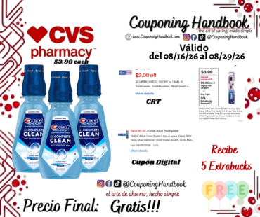 03 Crest Pro-Health Complete Clean Mouthwash, Clean Mint, 16.9 OZ Gratis