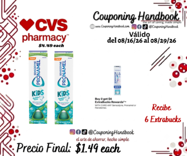 Sensodyne Pronamel Kid’s Fluoride Toothpaste, Bubble Mint, 4 OZ por $1.49