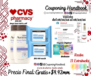 02 Aveeno Body Wash y 02 Neutrogena Wipes Gratis